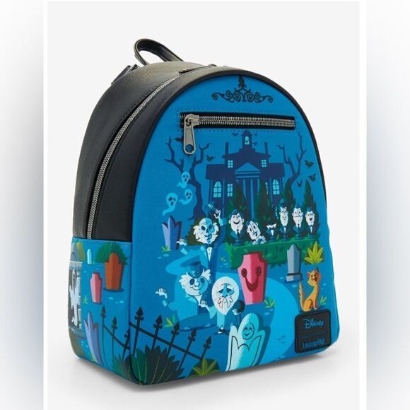 Loungefly Disney The Haunted Mansion Cartoon Artwork Mini Backpack - Picture 2 of 4